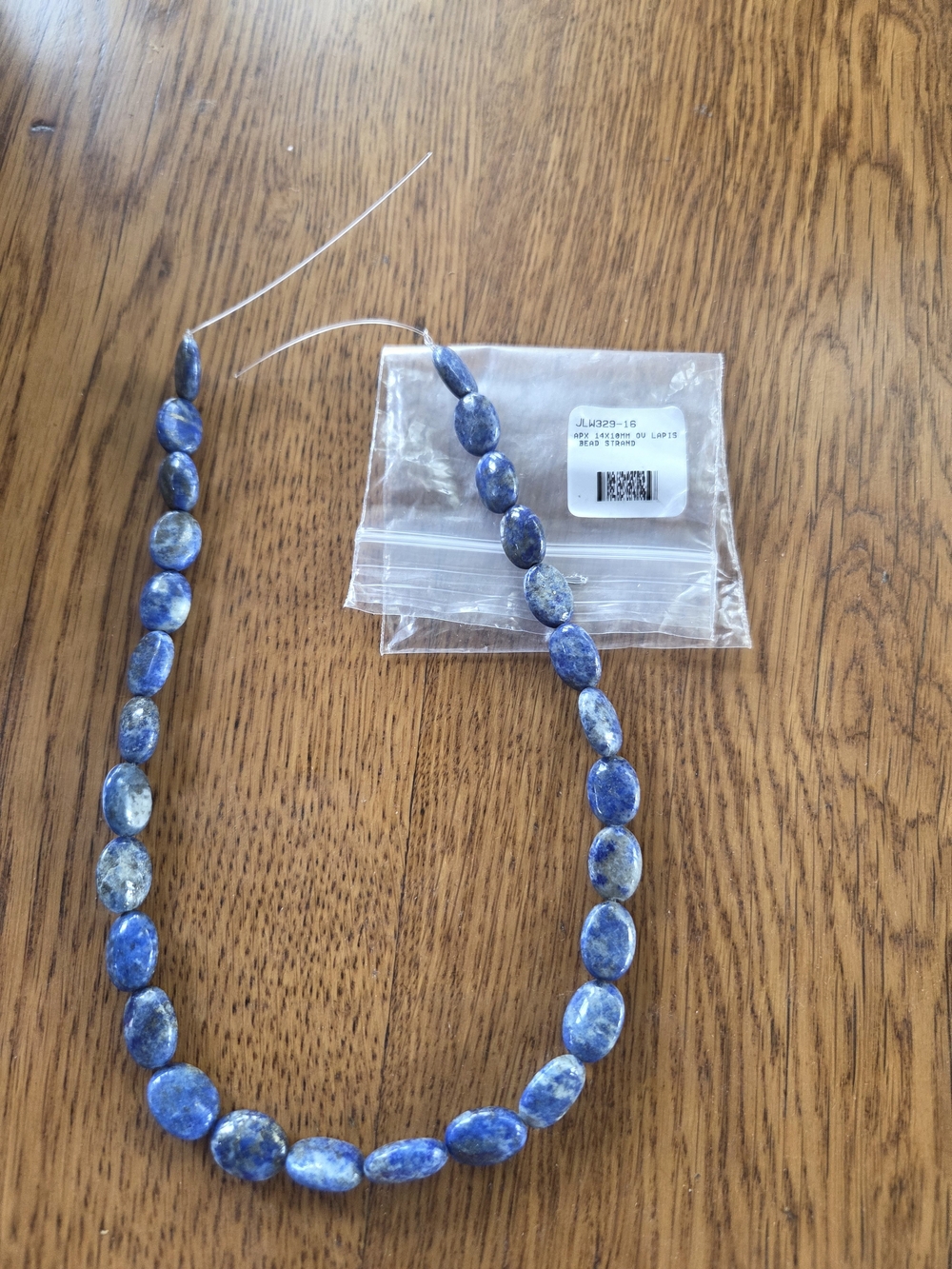 Natural Blue Lapis Lazuli Bead Necklace - Women Jewelry